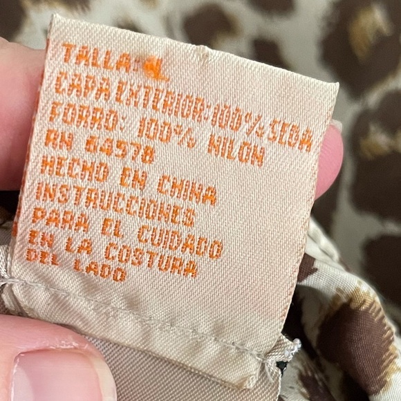 Outbrook Red Vintage leopard print silk bomber jacket - Picture 4 of 5